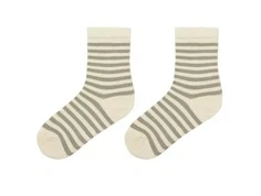 To par råhvid og grøn stripede strømper fra Lil Atelier turtledove forest fog  13241168 